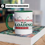 Weihnachtsstimmung Loading Tasse lustig für Gamer & Kollegen – Grün [farbe:grün]
