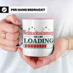 Weihnachtsstimmung Loading Tasse lustig für Gamer & Kollegen – Rosa [farbe:rosa]