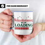 Weihnachtsstimmung Loading Tasse lustig für Gamer & Kollegen – Blau [farbe:blau]