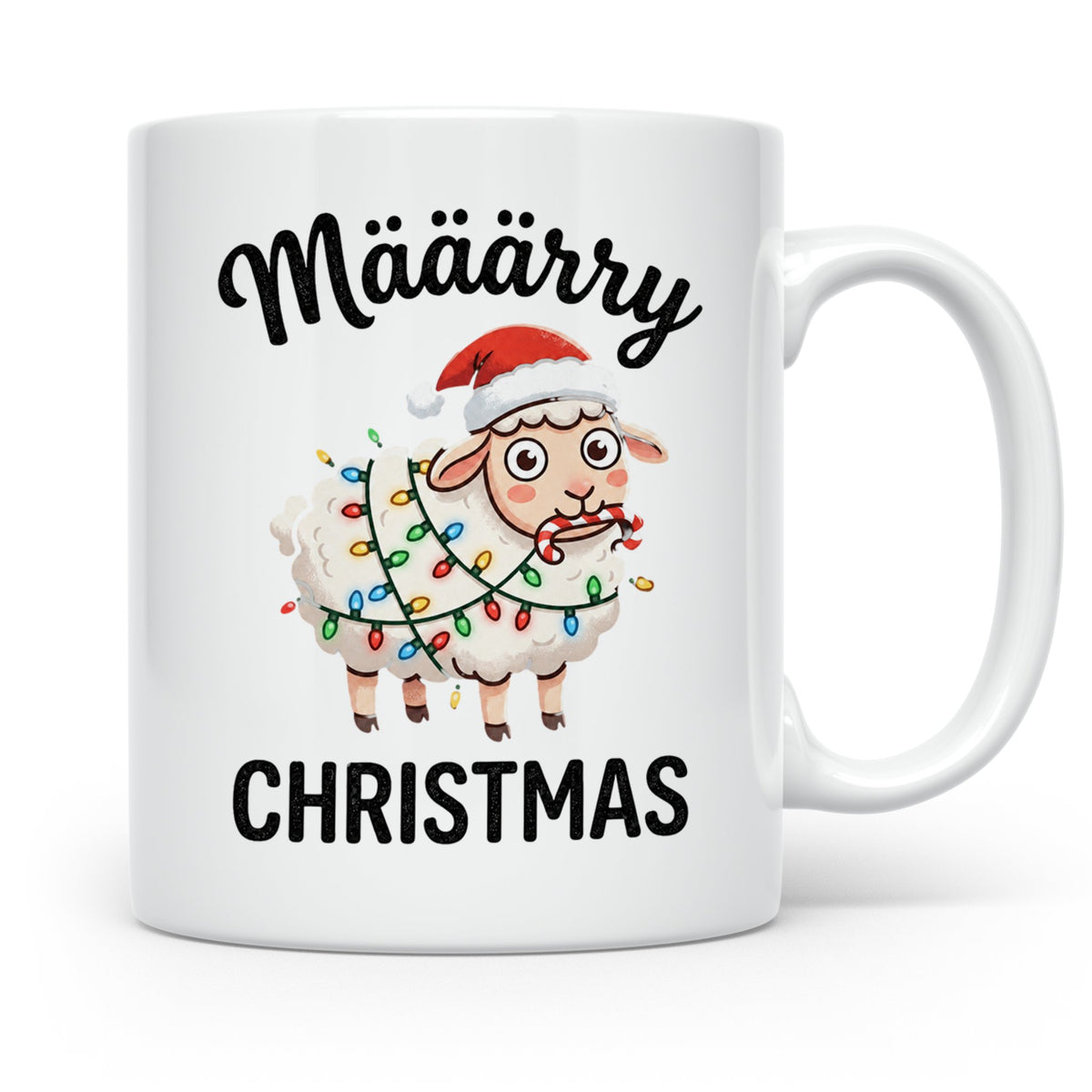 Määärry Christmas Schaf Tasse lustig, Geschenkidee für Schäf – Weiß [farbe:weiß]