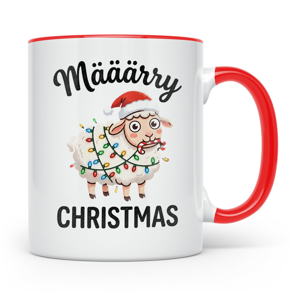Määärry Christmas Schaf Tasse lustig, Geschenkidee für Schäf – Rot [farbe:rot]