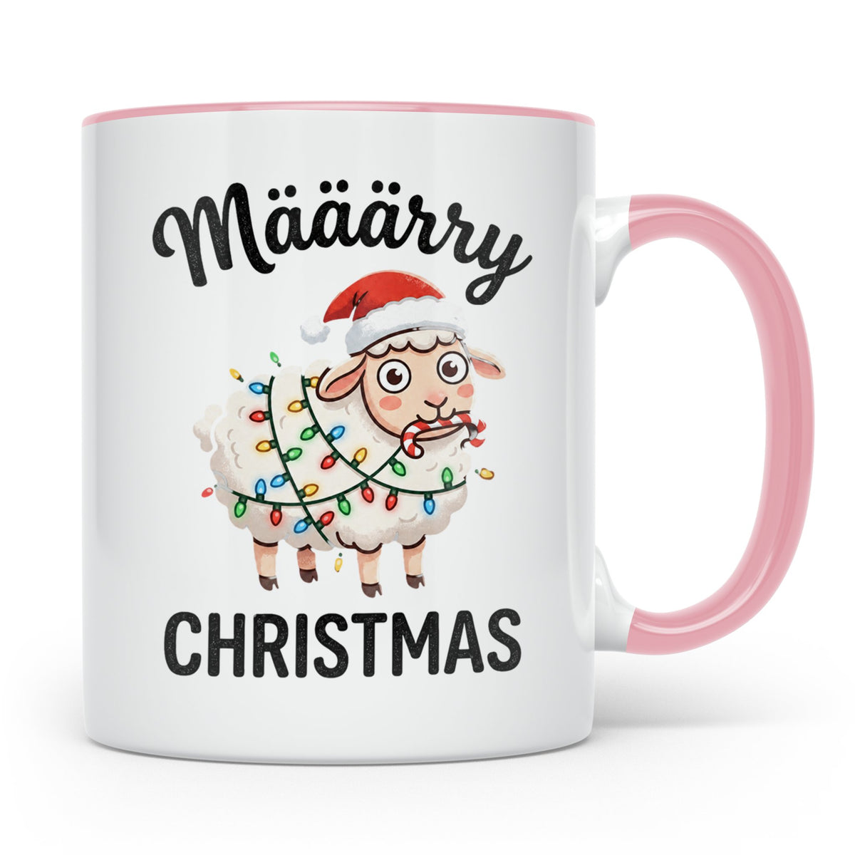 Määärry Christmas Schaf Tasse lustig, Geschenkidee für Schäf – Rosa [farbe:rosa]