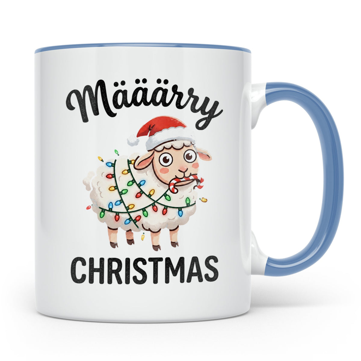 Määärry Christmas Schaf Tasse lustig, Geschenkidee für Schäf – Blau [farbe:blau]
