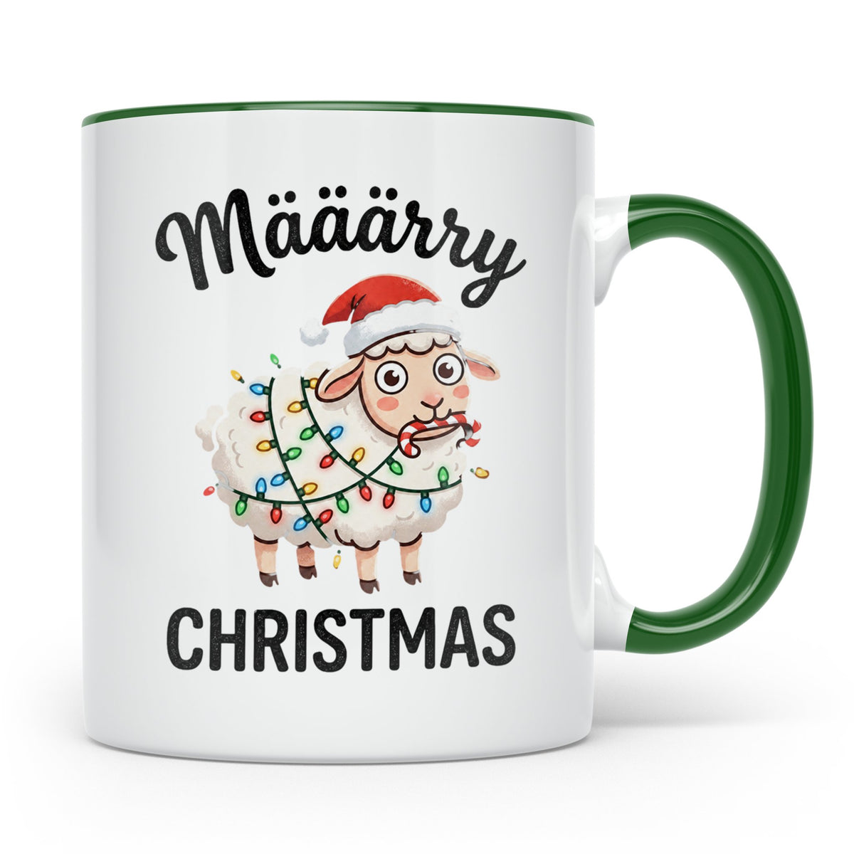 Määärry Christmas Schaf Tasse lustig, Geschenkidee für Schäf – Grün [farbe:grün]