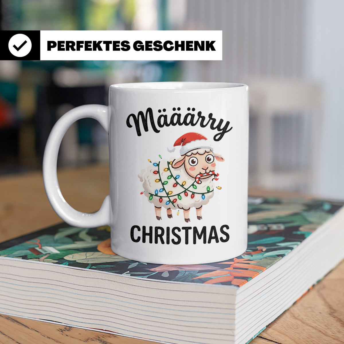 Määärry Christmas Schaf Tasse lustig, Geschenkidee für Schäf – Weiß [farbe:weiß]