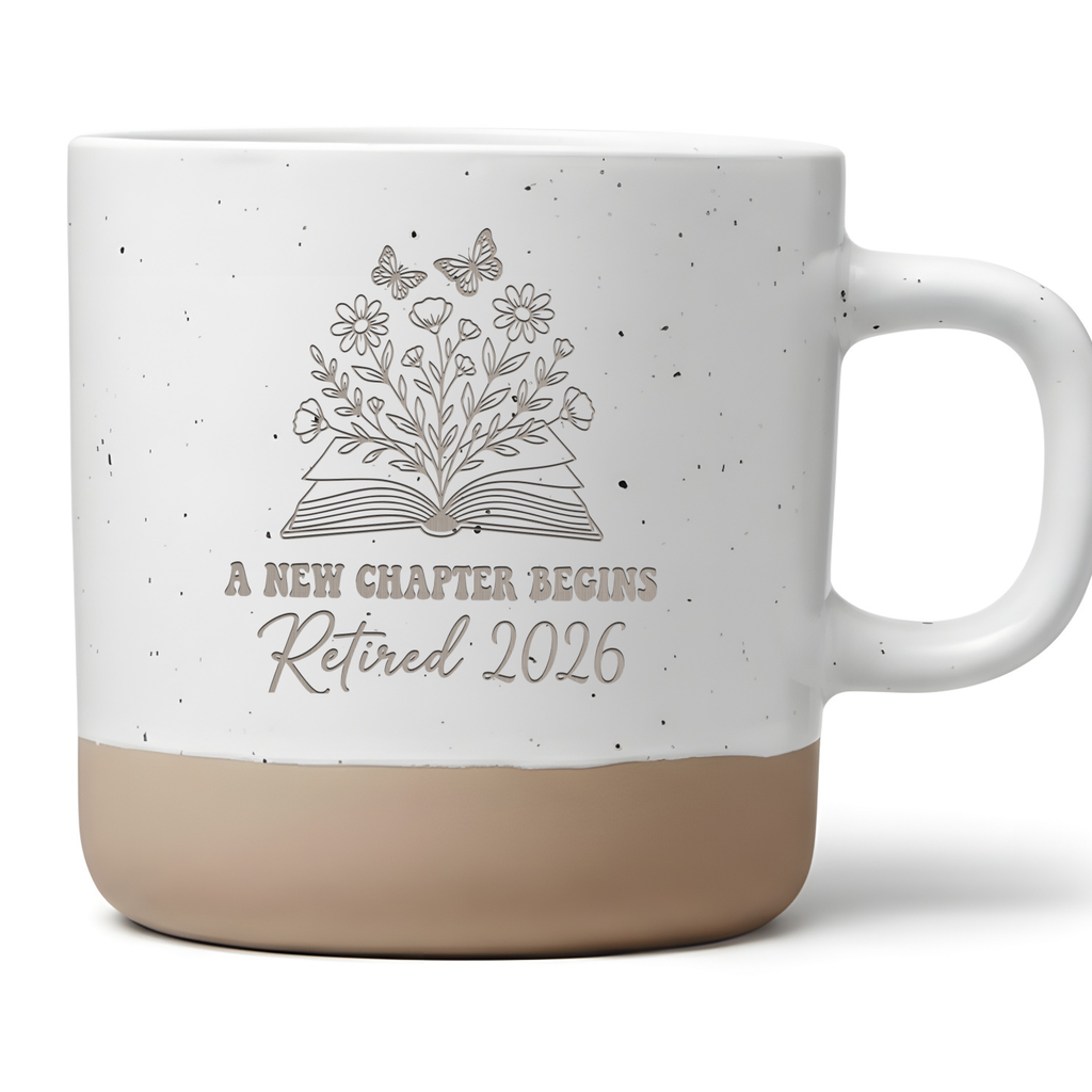 Geschenk Ruhestand A New Chapter Begins Kaffeetasse, Abschiedsgeschenk Kollegin Rente, Buchliebhaber Becher Blumen