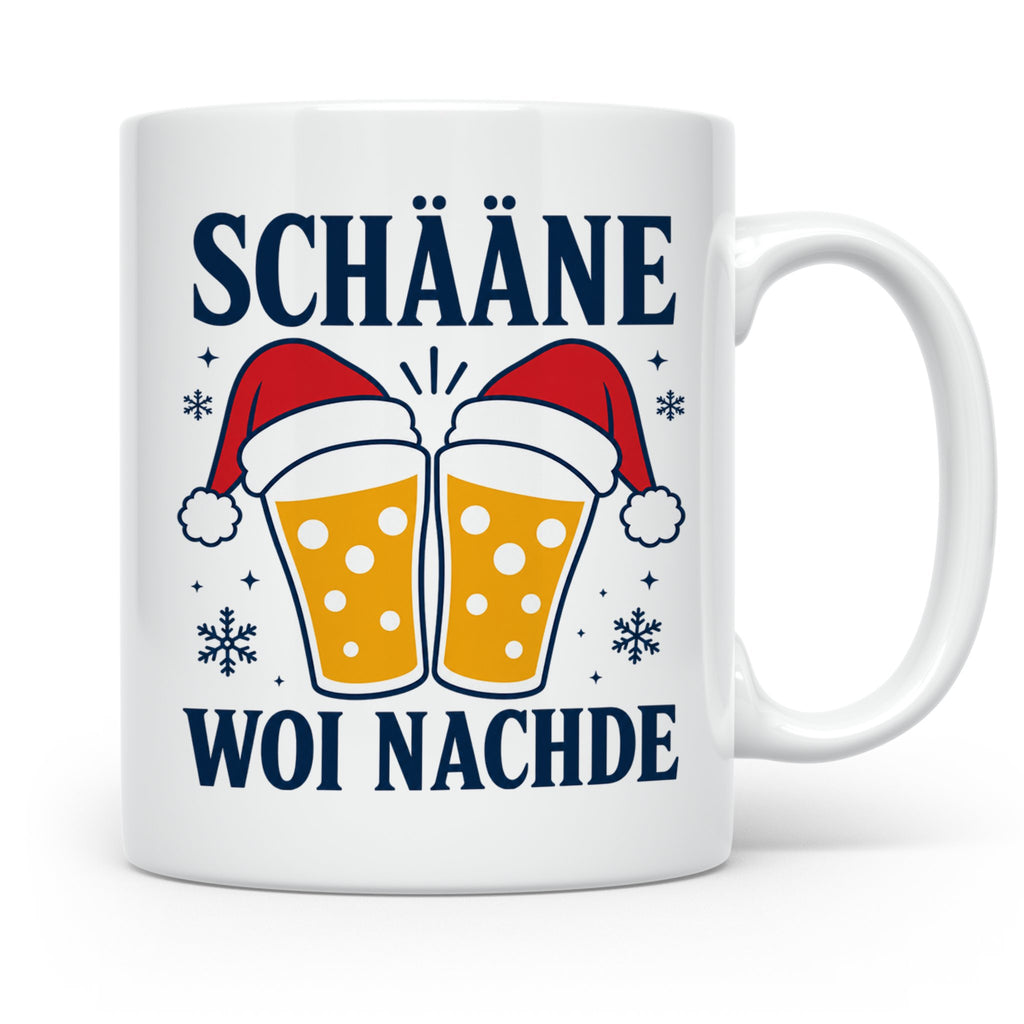 Schääne Woi Nachde Tasse Pfälzer Dialekt Weihnachten Bier Sp – Weiß [farbe:weiß]