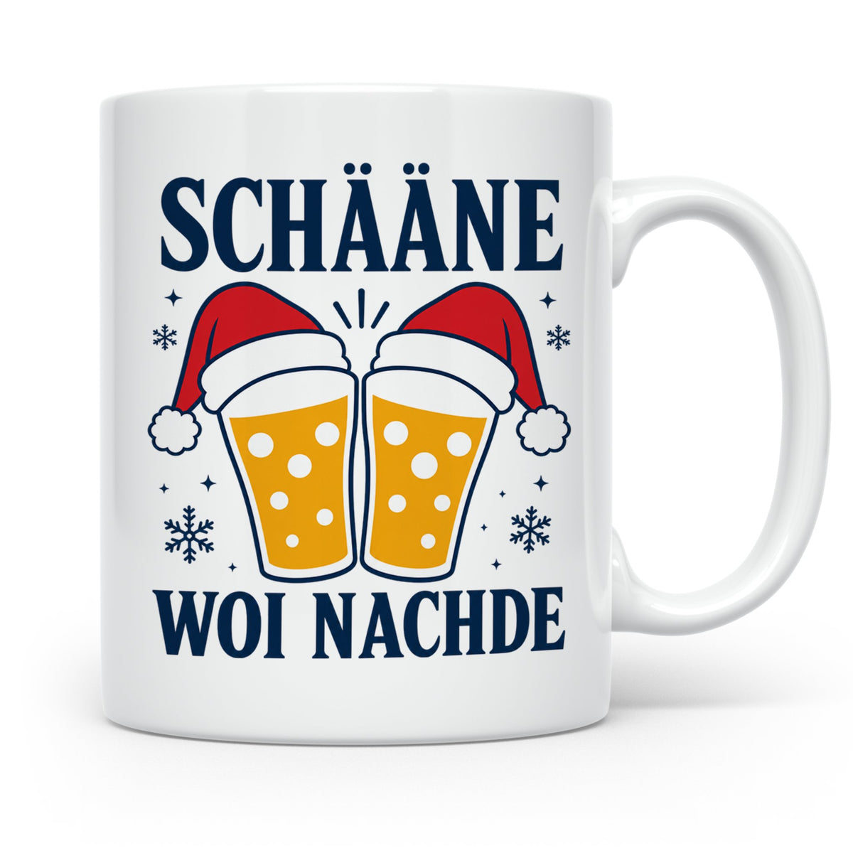 Schääne Woi Nachde Tasse Pfälzer Dialekt Weihnachten Bier Sp – Weiß [farbe:weiß]