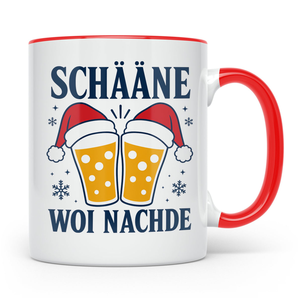 Schääne Woi Nachde Tasse Pfälzer Dialekt Weihnachten Bier Sp – Rot [farbe:rot]