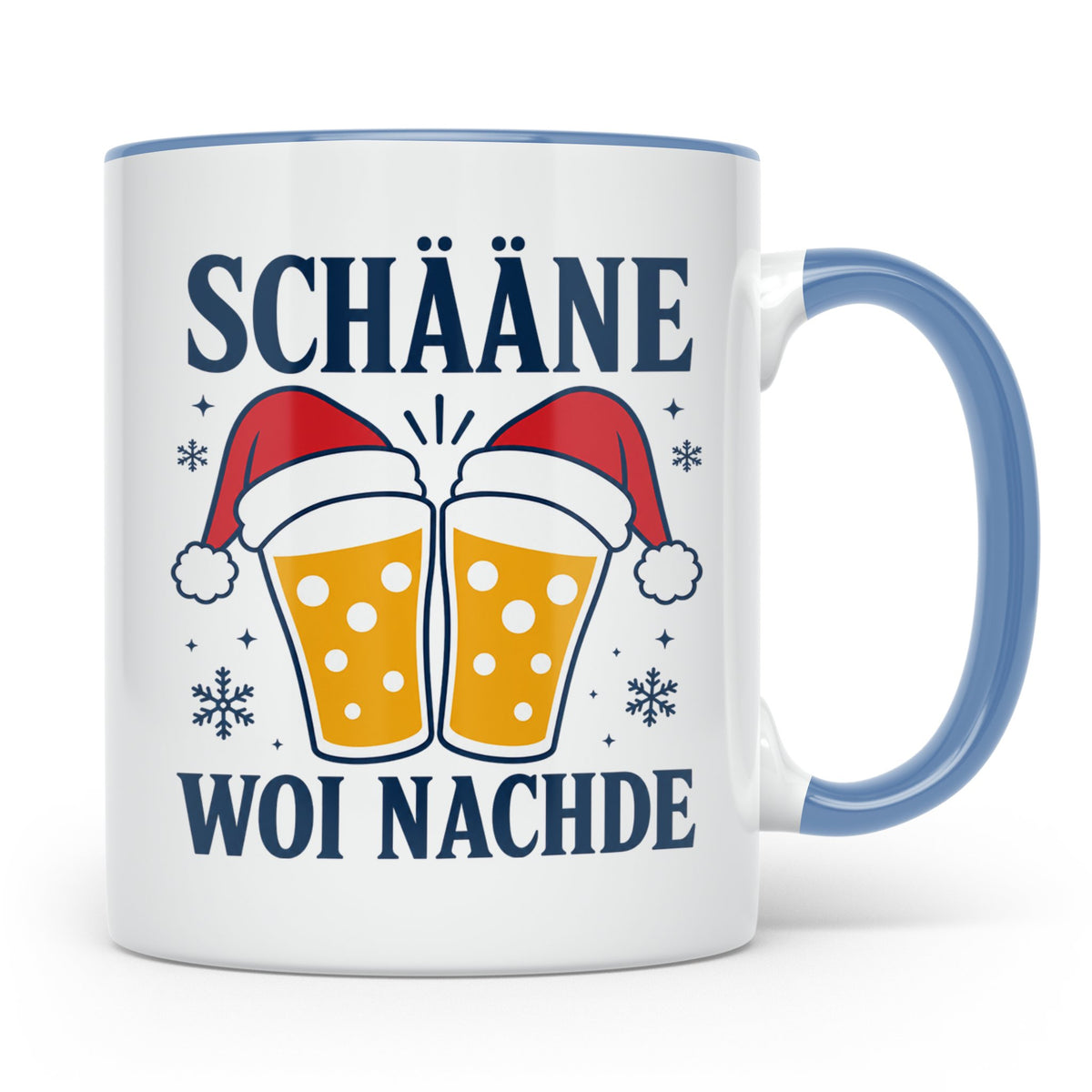Schääne Woi Nachde Tasse Pfälzer Dialekt Weihnachten Bier Sp – Blau [farbe:blau]