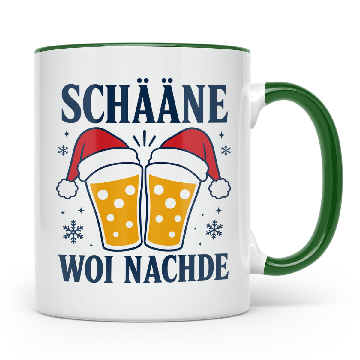 Schääne Woi Nachde Tasse Pfälzer Dialekt Weihnachten Bier Sp – Grün [farbe:grün]