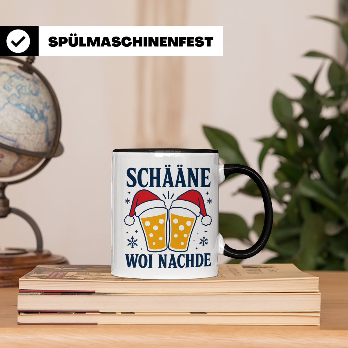 Schääne Woi Nachde Tasse Pfälzer Dialekt Weihnachten Bier Sp – Schwarz [farbe:schwarz]