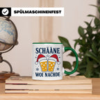 Schääne Woi Nachde Tasse Pfälzer Dialekt Weihnachten Bier Sp – Grün [farbe:grün]