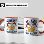 Schääne Woi Nachde Tasse Pfälzer Dialekt Weihnachten Bier Sp – Rot [farbe:rot]