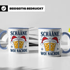 Schääne Woi Nachde Tasse Pfälzer Dialekt Weihnachten Bier Sp – Blau [farbe:blau]