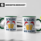 Schääne Woi Nachde Tasse Pfälzer Dialekt Weihnachten Bier Sp – Grün [farbe:grün]