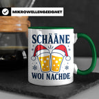 Schääne Woi Nachde Tasse Pfälzer Dialekt Weihnachten Bier Sp – Grün [farbe:grün]