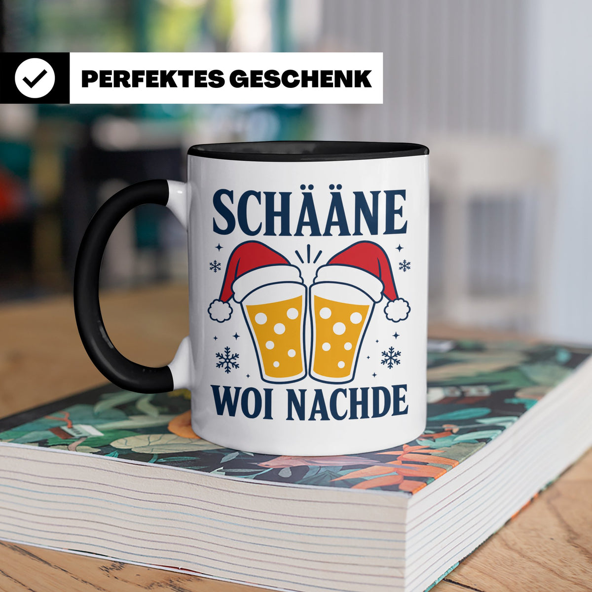 Schääne Woi Nachde Tasse Pfälzer Dialekt Weihnachten Bier Sp – Schwarz [farbe:schwarz]