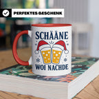 Schääne Woi Nachde Tasse Pfälzer Dialekt Weihnachten Bier Sp – Rot [farbe:rot]