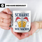 Schääne Woi Nachde Tasse Pfälzer Dialekt Weihnachten Bier Sp – Weiß [farbe:weiß]