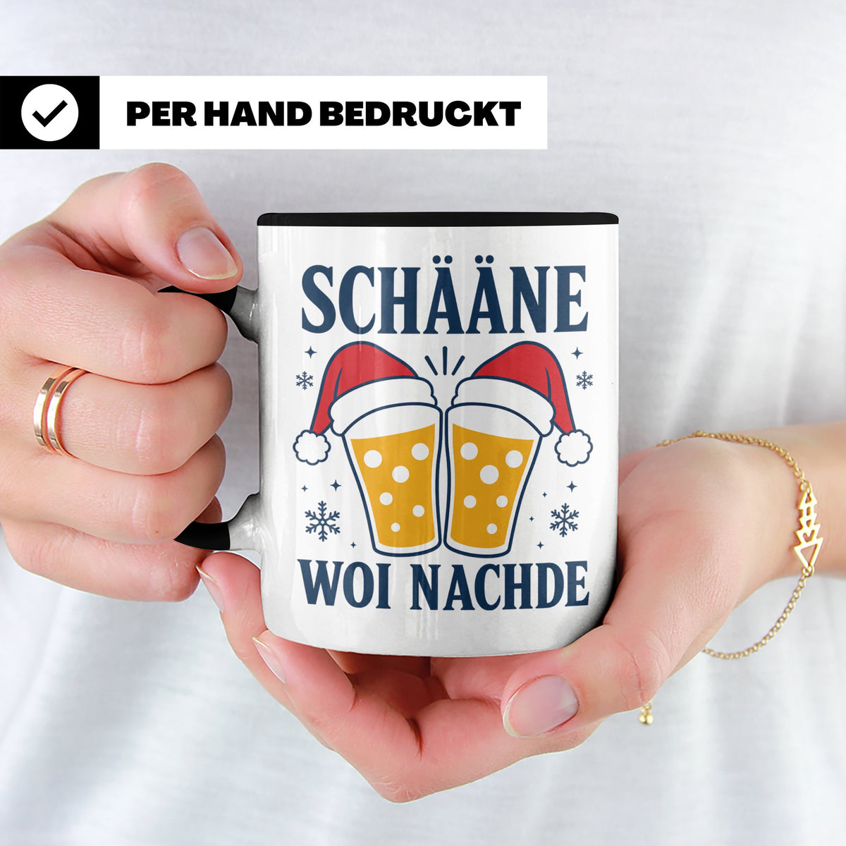 Schääne Woi Nachde Tasse Pfälzer Dialekt Weihnachten Bier Sp – Schwarz [farbe:schwarz]