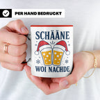 Schääne Woi Nachde Tasse Pfälzer Dialekt Weihnachten Bier Sp – Rot [farbe:rot]