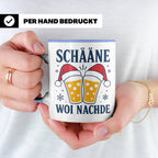Schääne Woi Nachde Tasse Pfälzer Dialekt Weihnachten Bier Sp – Blau [farbe:blau]