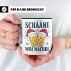 Schääne Woi Nachde Tasse Pfälzer Dialekt Weihnachten Bier Sp – Grün [farbe:grün]