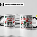 Pew Pew Maddafakas Tasse Katze mit Pistole | Lustiges Gesche – Schwarz [farbe:schwarz]