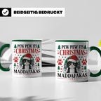 Pew Pew Maddafakas Tasse Katze mit Pistole | Lustiges Gesche – Grün [farbe:grün]