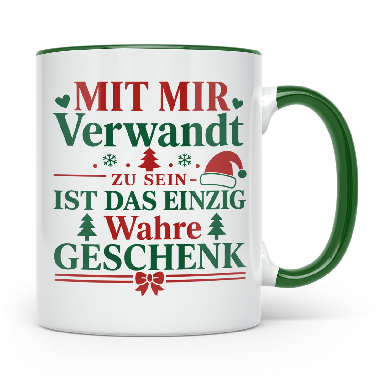 Mit mir verwandt Tasse, lustiges Geschenkidee für Familie, w – Grün [farbe:grün]