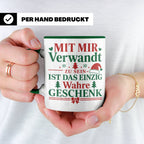 Mit mir verwandt Tasse, lustiges Geschenkidee für Familie, w – Grün [farbe:grün]