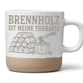Brennholz ist meine Therapie Tasse - Geschenk für Holzmacher, Kaminbes – Bild 1