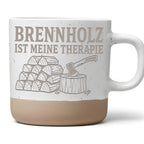 Brennholz ist meine Therapie Tasse - Geschenk für Holzmacher, Kaminbes – Bild 1