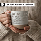 Brennholz ist meine Therapie Tasse - Geschenk für Holzmacher, Kaminbes – Bild 2