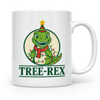 Tree-Rex Tasse lustig Dino Weihnachten, Dinosaurier mit Lich – Weiß [farbe:weiß]
