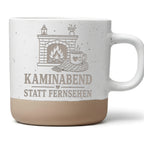 Kaminabend statt Fernsehen Tasse - Gemütliches Geschenk für Mama, Oma  – Bild 1