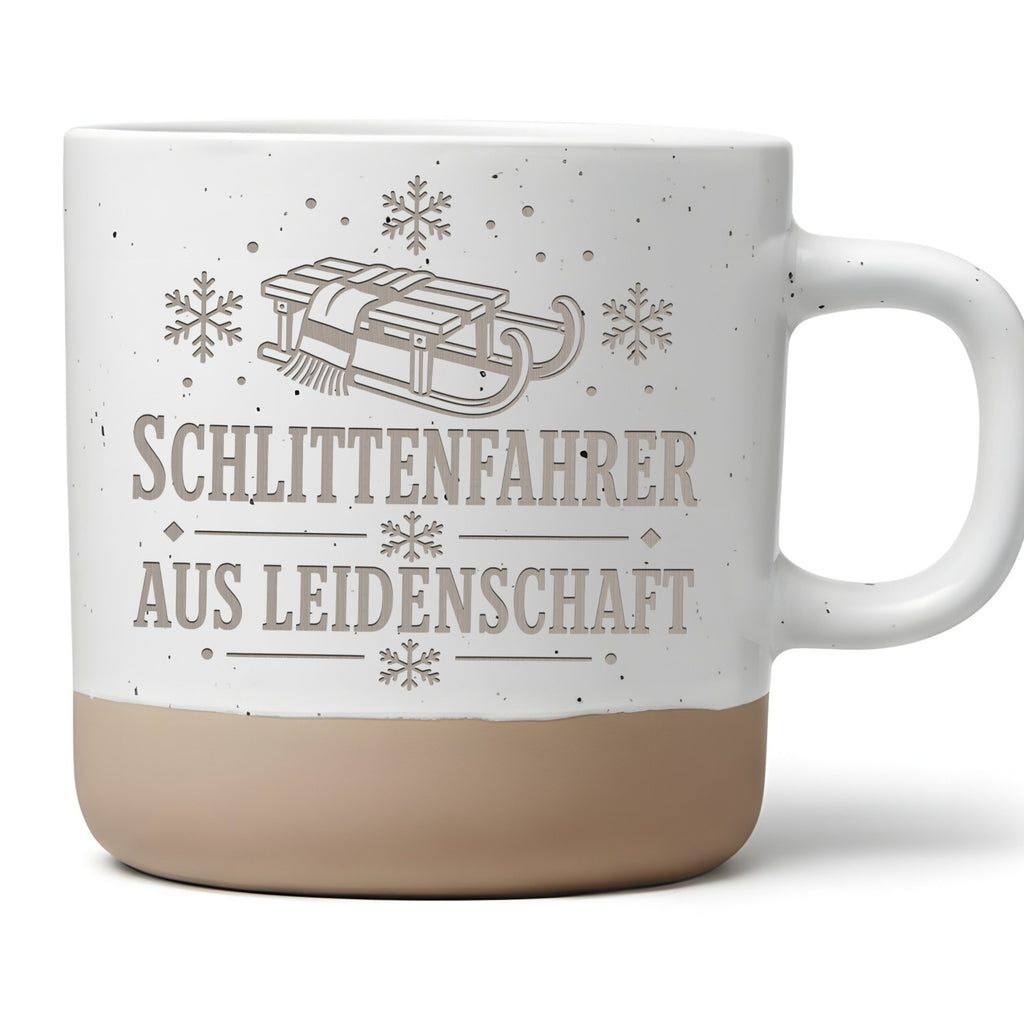 Schlittenfahrer aus Leidenschaft Tasse - Rodeln Geschenk für Familie & – Bild 1