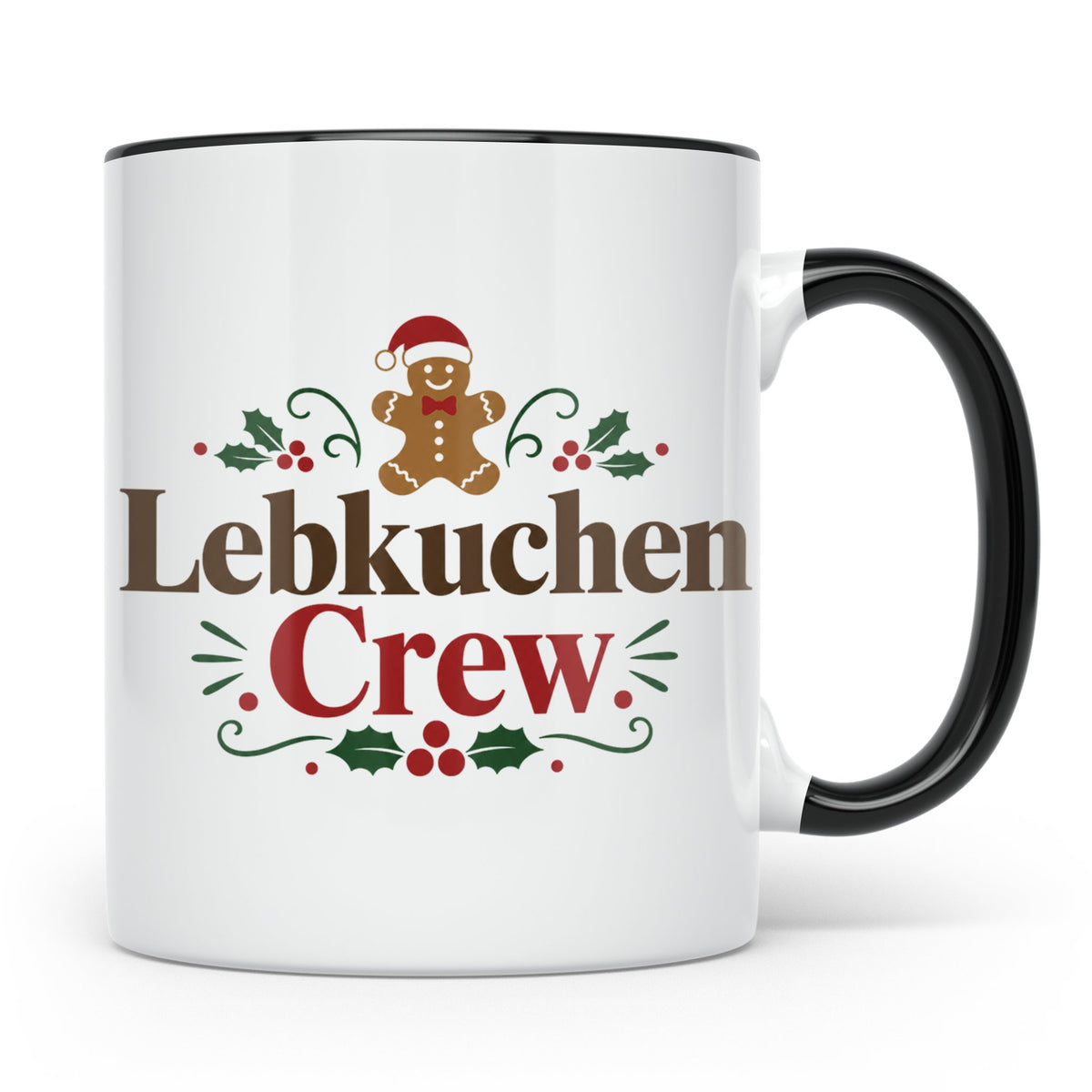 Lebkuchen Crew Tasse für die ganze Familie lustiger Kaffeebe – Schwarz [farbe:schwarz]