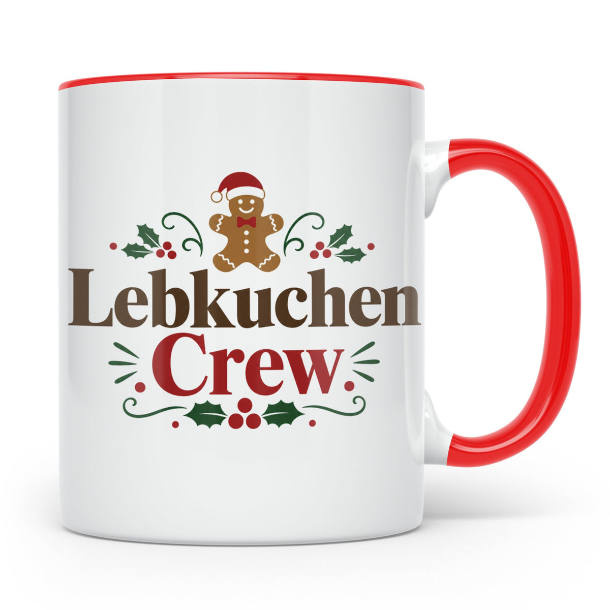 Lebkuchen Crew Tasse für die ganze Familie lustiger Kaffeebe – Rot [farbe:rot]