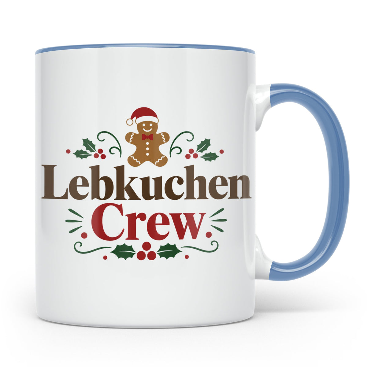 Lebkuchen Crew Tasse für die ganze Familie lustiger Kaffeebe – Blau [farbe:blau]