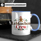 Lebkuchen Crew Tasse für die ganze Familie lustiger Kaffeebe – Blau [farbe:blau]