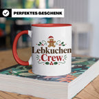 Lebkuchen Crew Tasse für die ganze Familie lustiger Kaffeebe – Rot [farbe:rot]