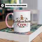 Lebkuchen Crew Tasse für die ganze Familie lustiger Kaffeebe – Rosa [farbe:rosa]