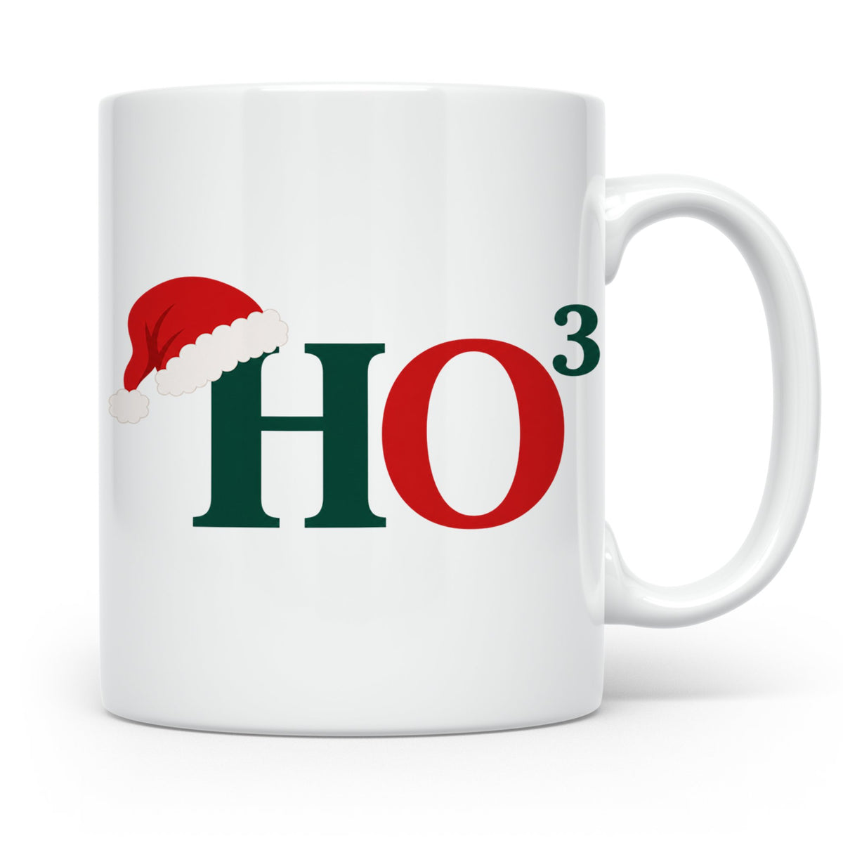 Lustige Weihnachtstasse HO Hoch 3 Spruch Kaffeetasse für Mat – Weiß [farbe:weiß]