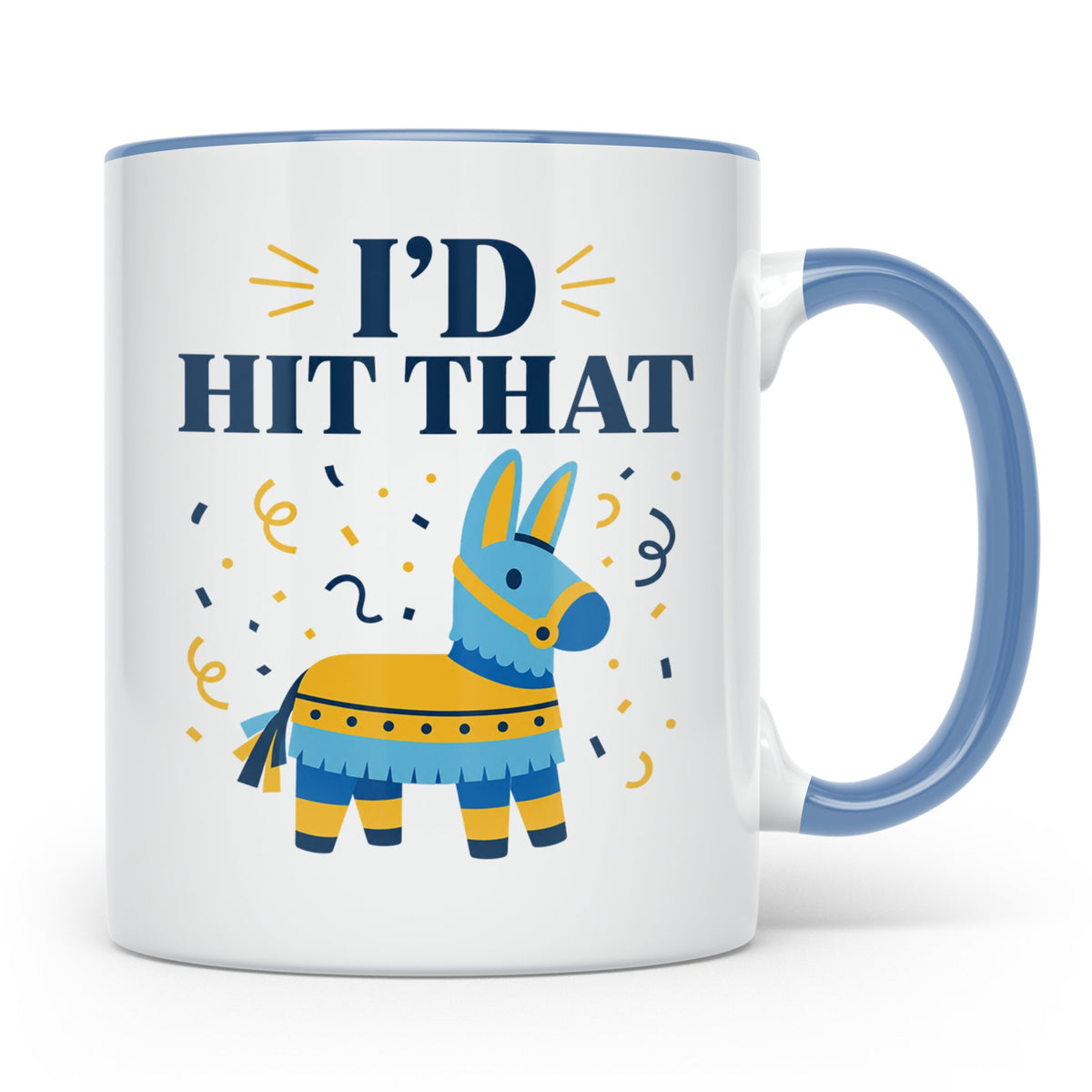 Lustige Piñata Tasse I'd Hit That Spruch, Witzige Fiesta Par – Blau [farbe:blau]
