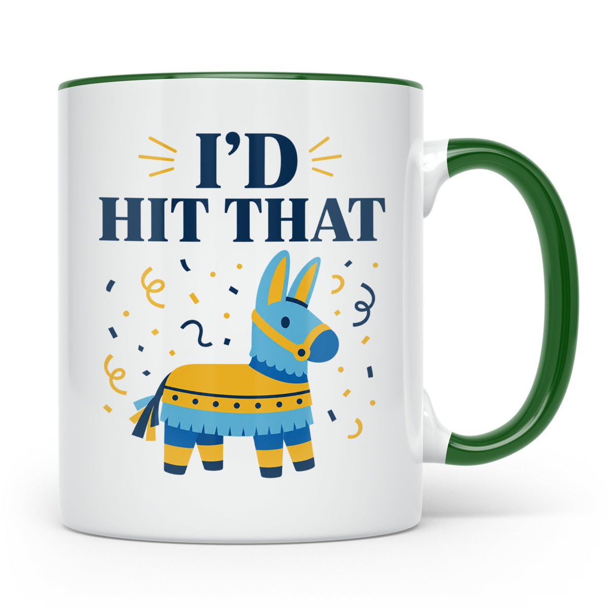 Lustige Piñata Tasse I'd Hit That Spruch, Witzige Fiesta Par – Grün [farbe:grün]