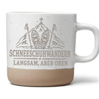 Schneeschuhwandern langsam aber oben Tasse - Geschenk für Wanderer & B – Bild 1