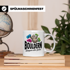 Faultier Bouldern Tasse - Langsam aber Sicher Klettern Beche – Weiß [farbe:weiß]