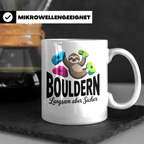 Faultier Bouldern Tasse - Langsam aber Sicher Klettern Beche – Weiß [farbe:weiß]